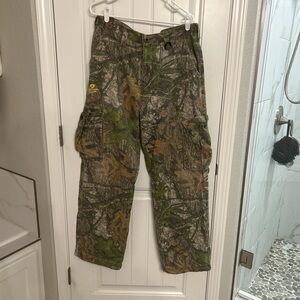 Mens mossy oak Camo Cargo Pants - Green Brown Gray Camouflage